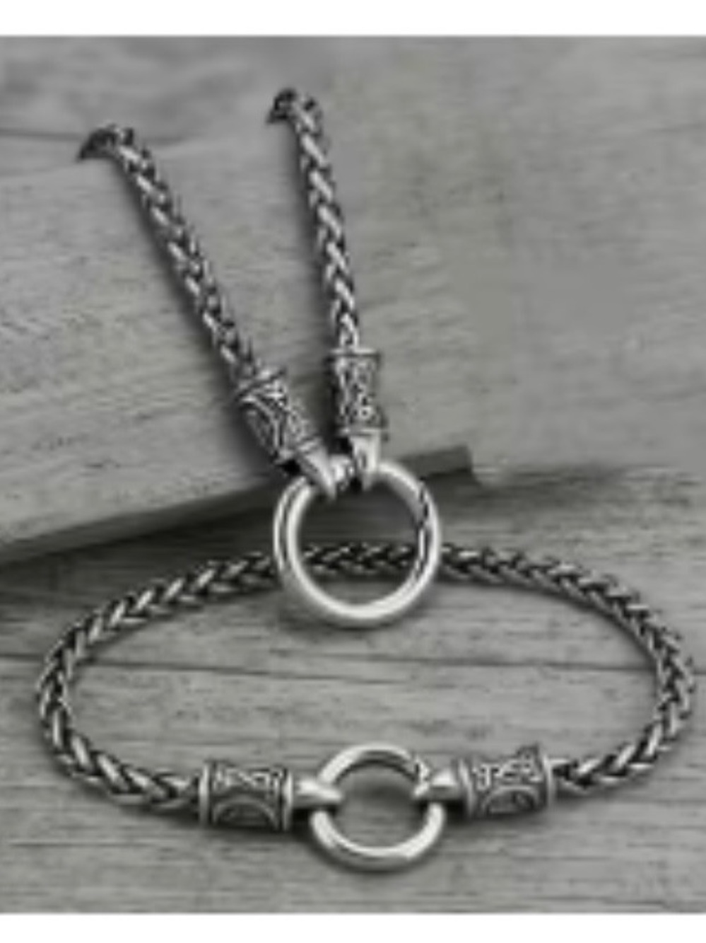 Oxidized Wheat Chain Braid Necklace bracelet Heavy Twist necklace Unisex NEW